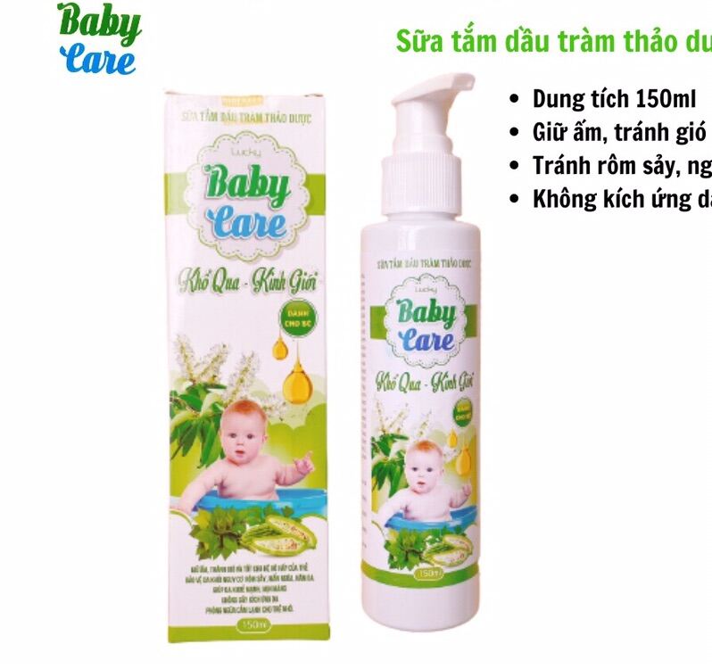 Sữa tắm dầu tràm thảo dược baby care 150ml cho bé yêu