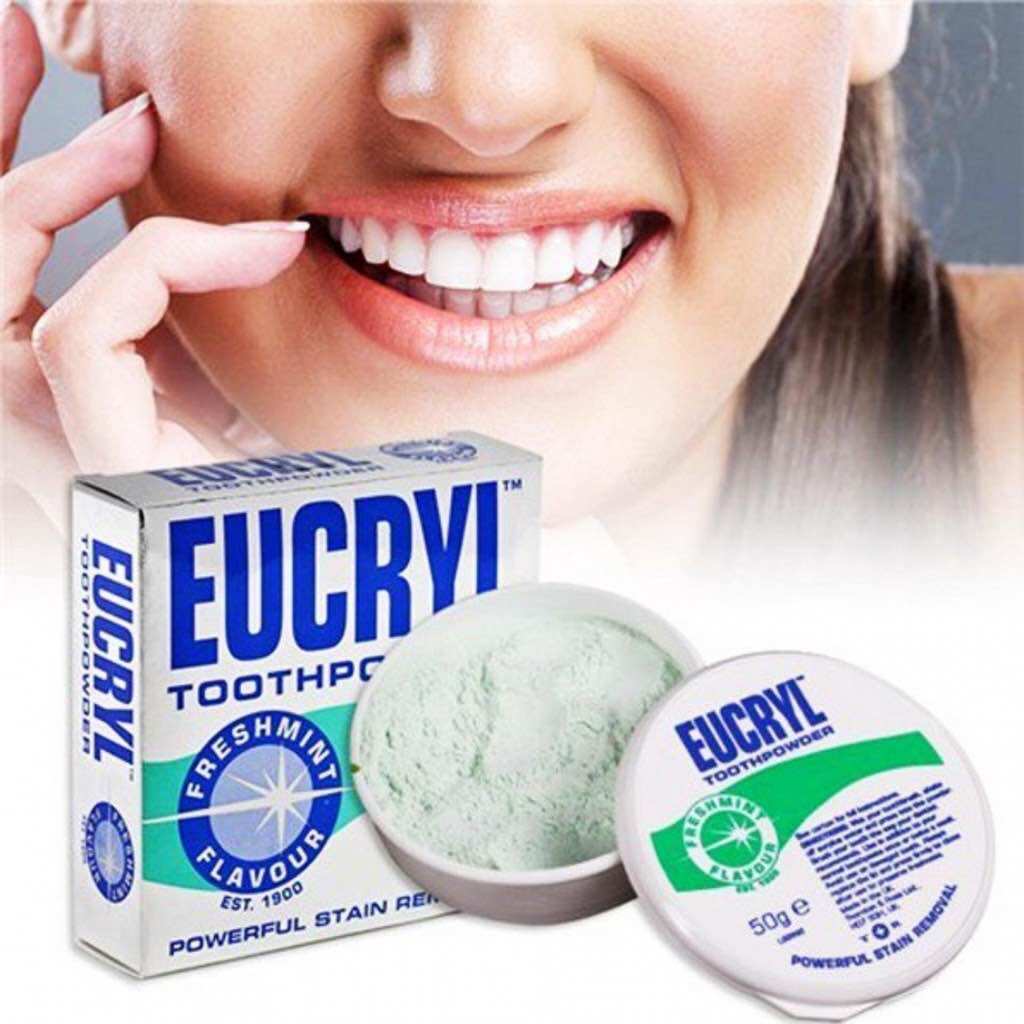 Combo Kem Đánh Răng Và Bột Làm Trắng Răng Eucryl Toothpowder 62gr
