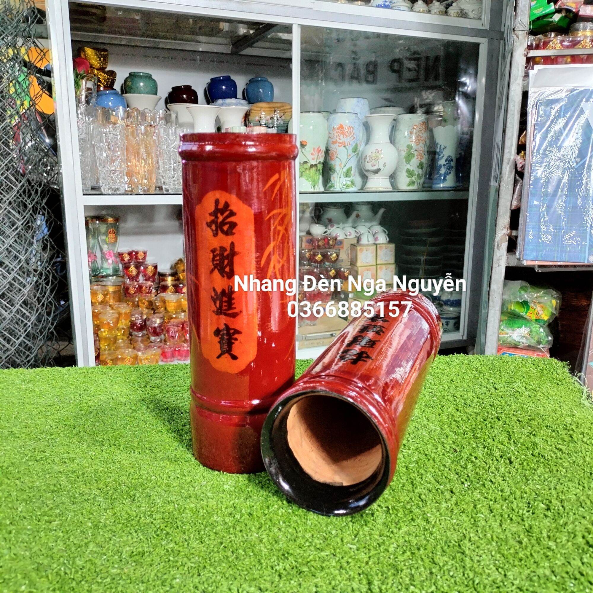 Ống đựng nhang bằng gỗ vẽ hoạ tiết/Ống nhang nhiều size