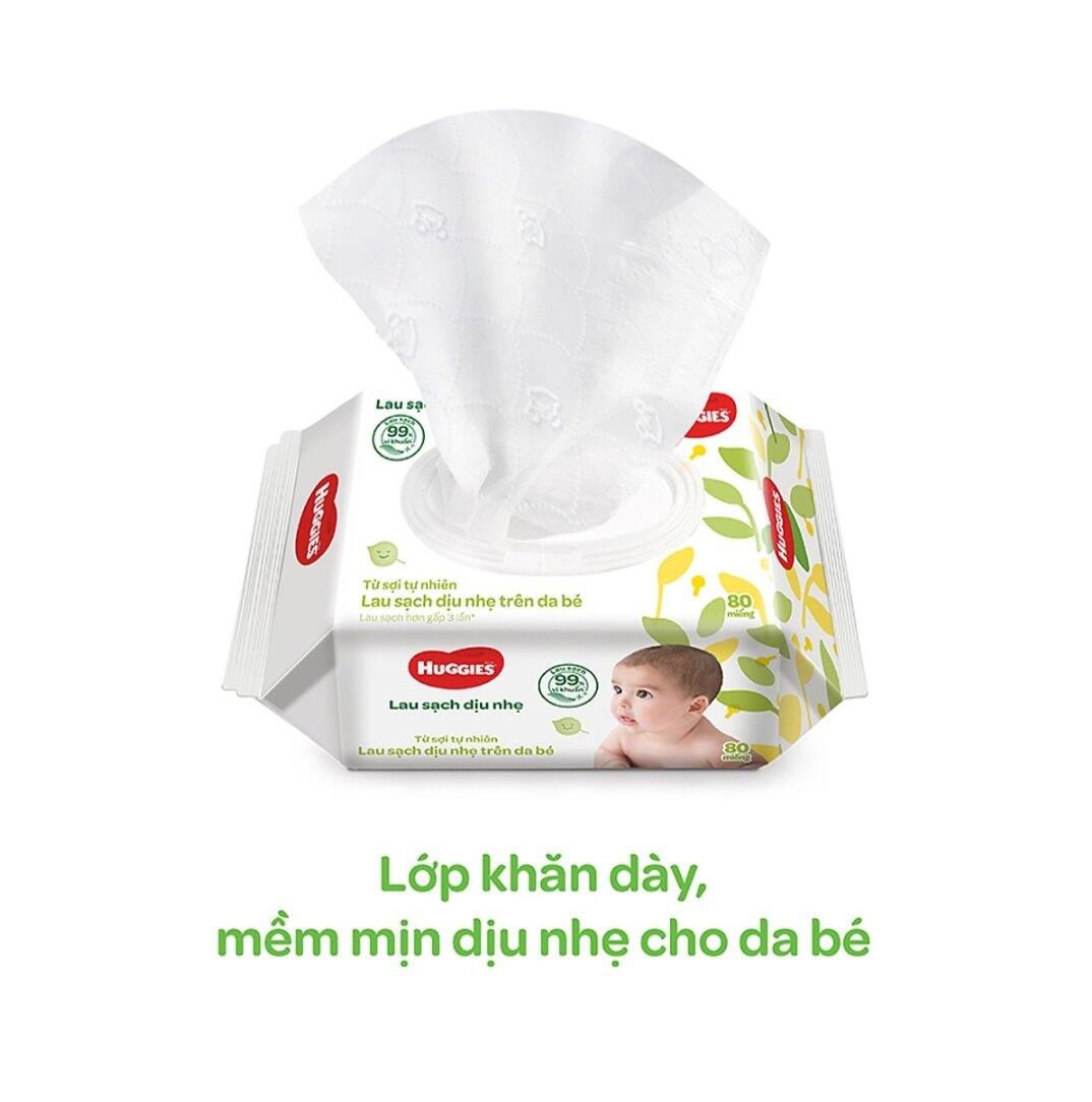 Combo 2 gói khăn ướt Huggies không mùi loại 80 miếng