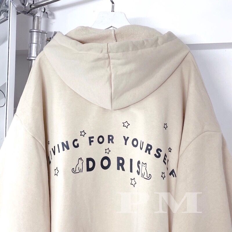 ÁO NỈ, ÁO HOODIE CÓ KHÓA CHUN TAY LÔ GÔ MÈO HAI MÀU ĐEN BE ẤM ÁP THỜI TRANG BEN TREND SHOP