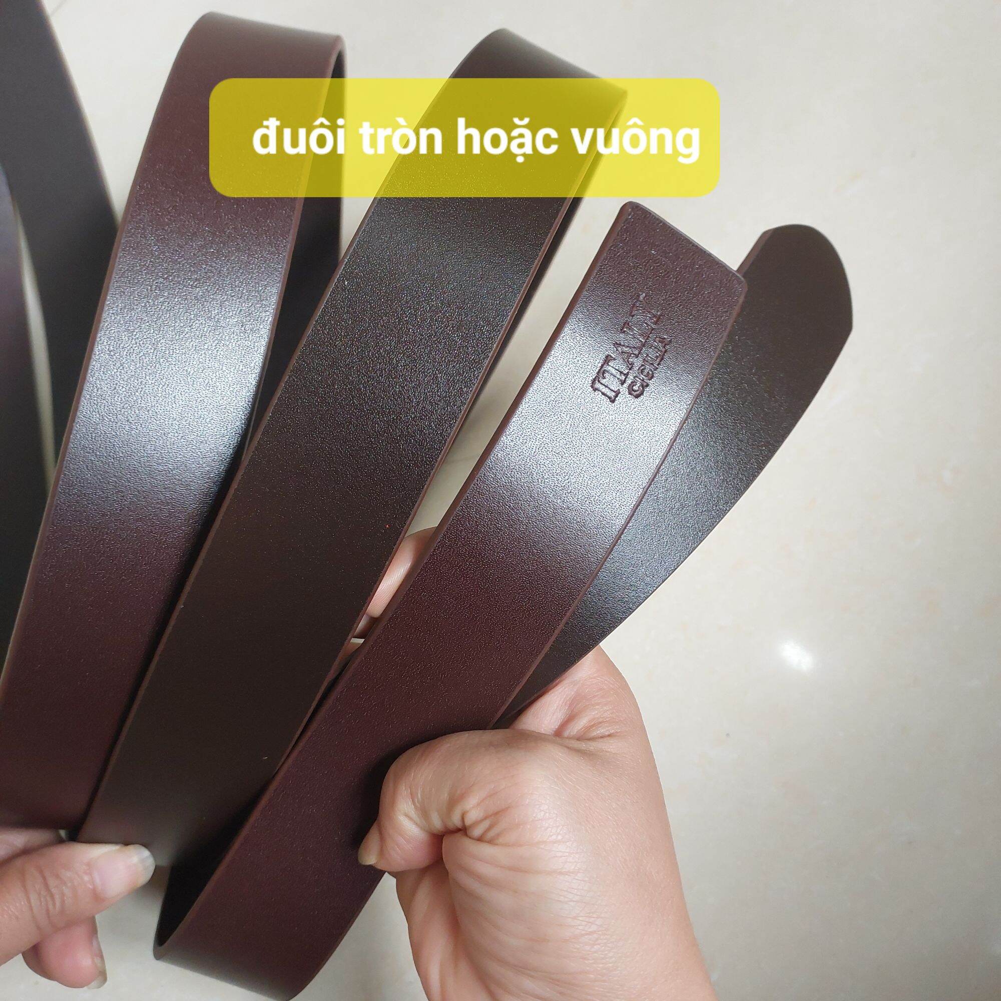 Thắt lưng nam da thật, dây lẻ không mặt