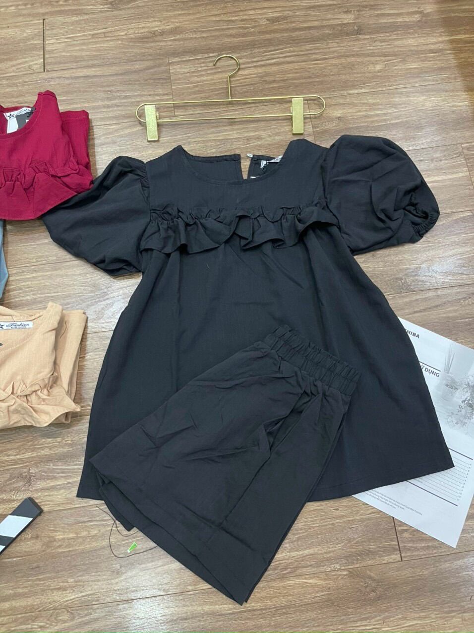 (SHOP BIGSIZE nữ 50kg đến 90kg) SET PEPLUM VIỀN BÈO