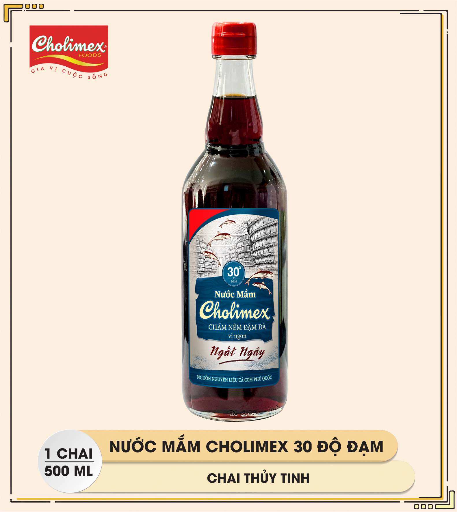 Nước mắm cholimex 30 độ đạm - 500ml