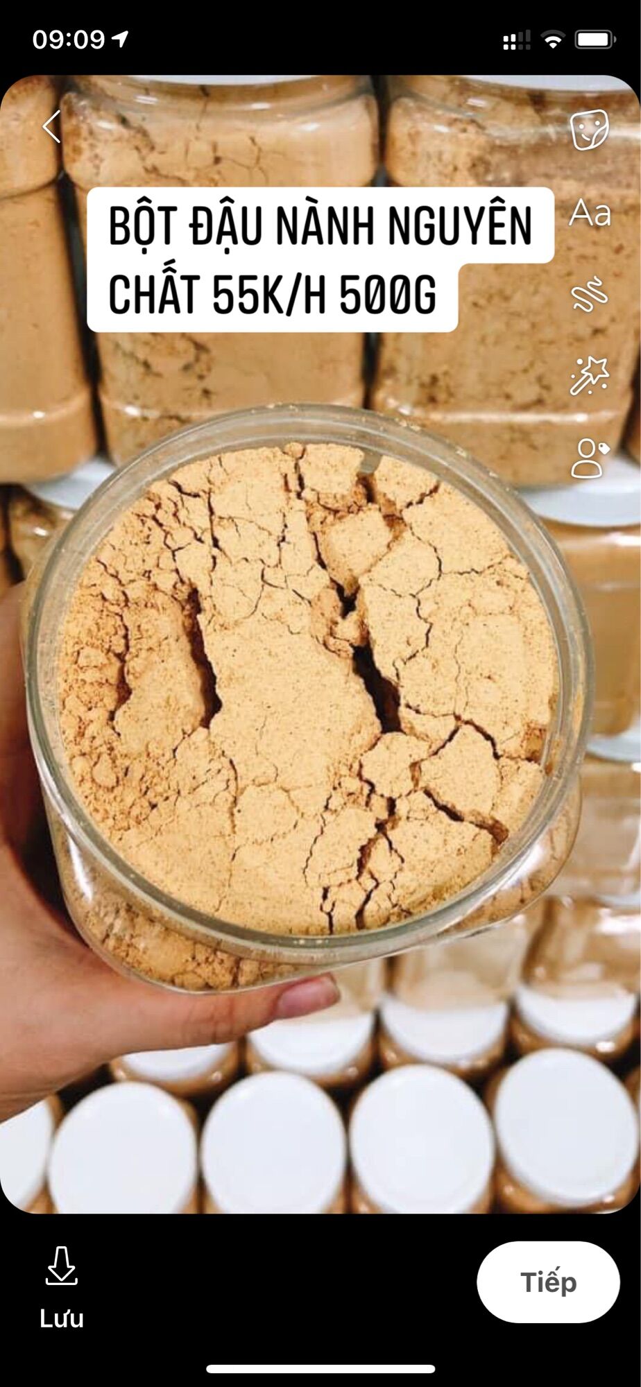 1Kg Bột Đậu Nành rang nguyên chất thơm ngon (2hũ 500g)