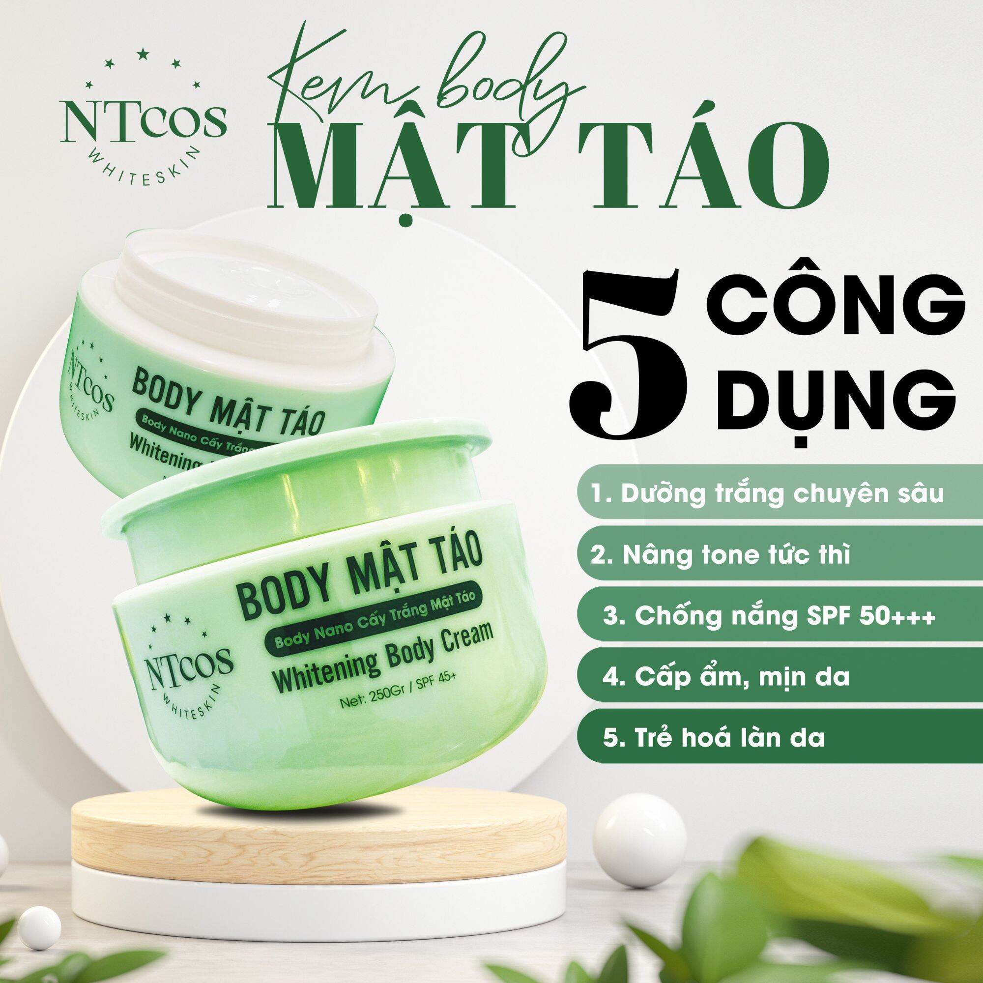 kem body mật táo