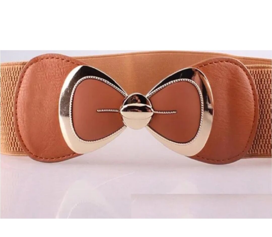 [HCM]Thắt lưng nữ Dây nịt nữ bản nơ 6cm màu nâu
