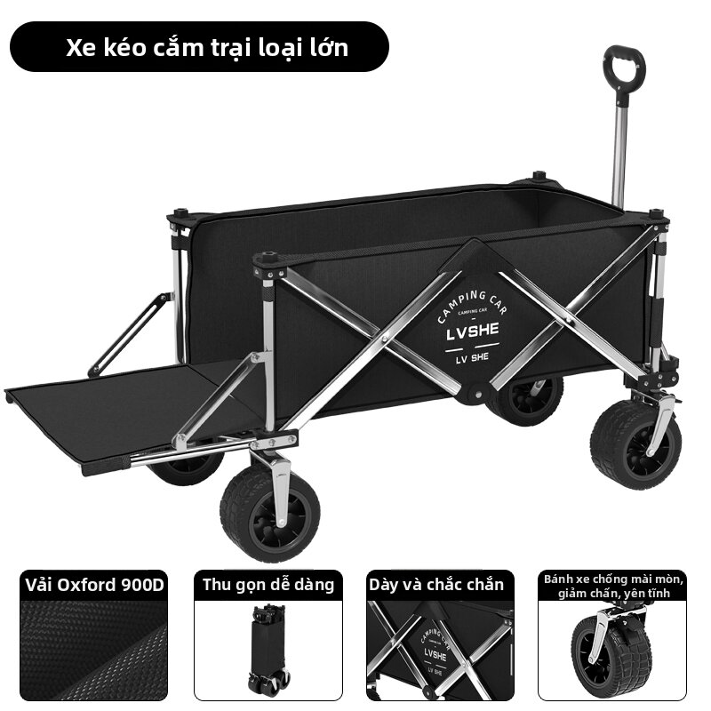 Folding Camping Cart Foldable Outdoor Wagon - 3