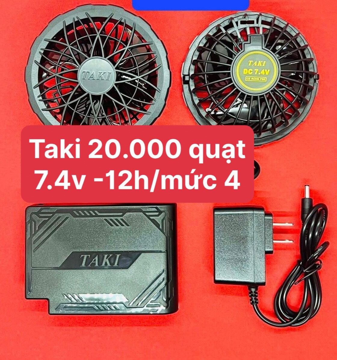 Quạt điều hòa lắp vào áo 20000 mah bộ đầy đủ chưa gồm áo