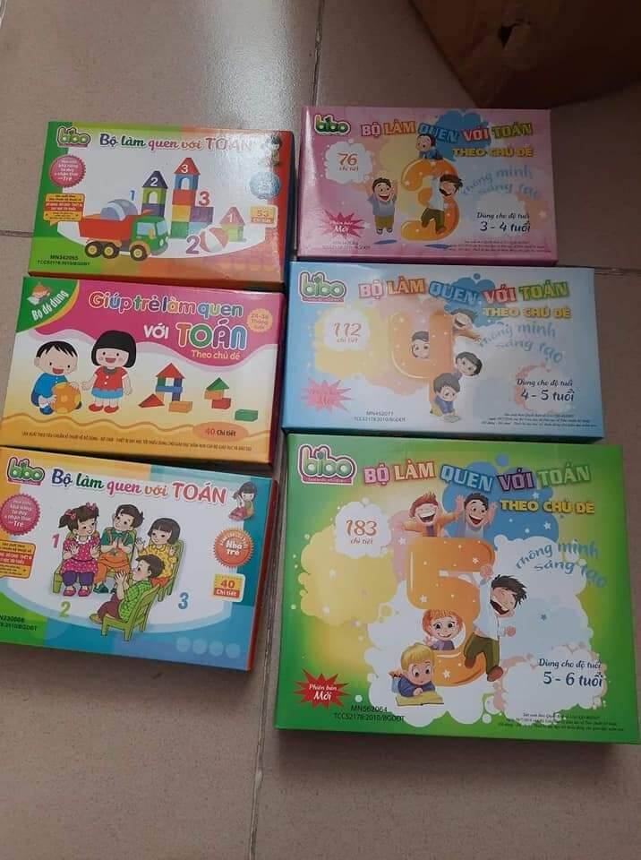 Bộ học toán cho mầm non (nhà trẻ.3&4.4&5.5&6)