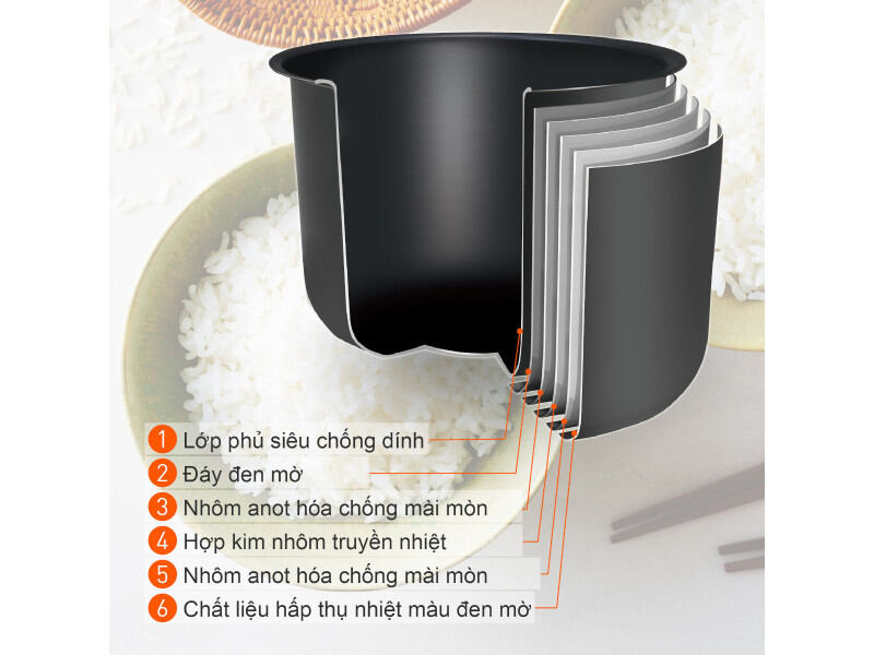 Nồi cơm điện tử Panasonic 1 lít SR-CL108WRAM - hàng chính hãng
