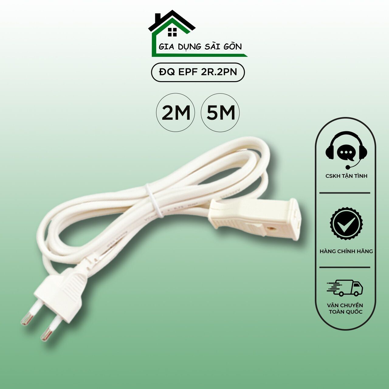 Dây cáp điện nối dài đq epf 2pn