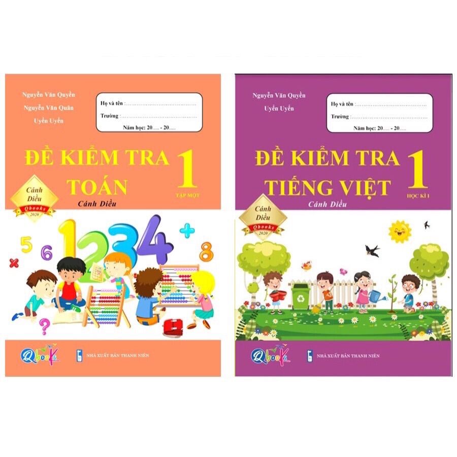 Sách - Combo Đề Kiểm Tra Toán và Tiếng Việt Lớp 1 - Học Kì 1 - Cánh Diều 2