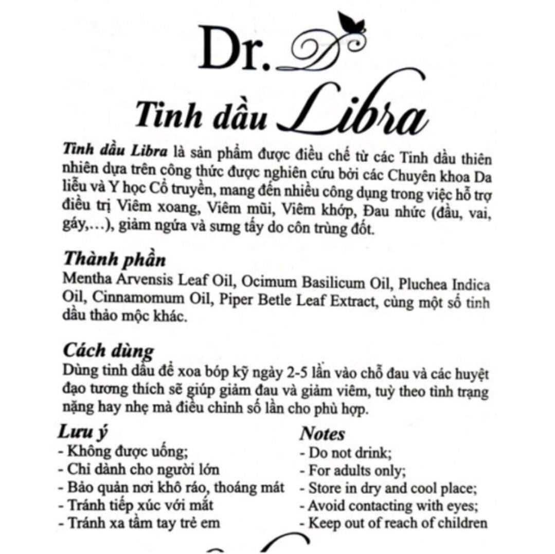 Tinh dầu Libra cao cấp 10ml