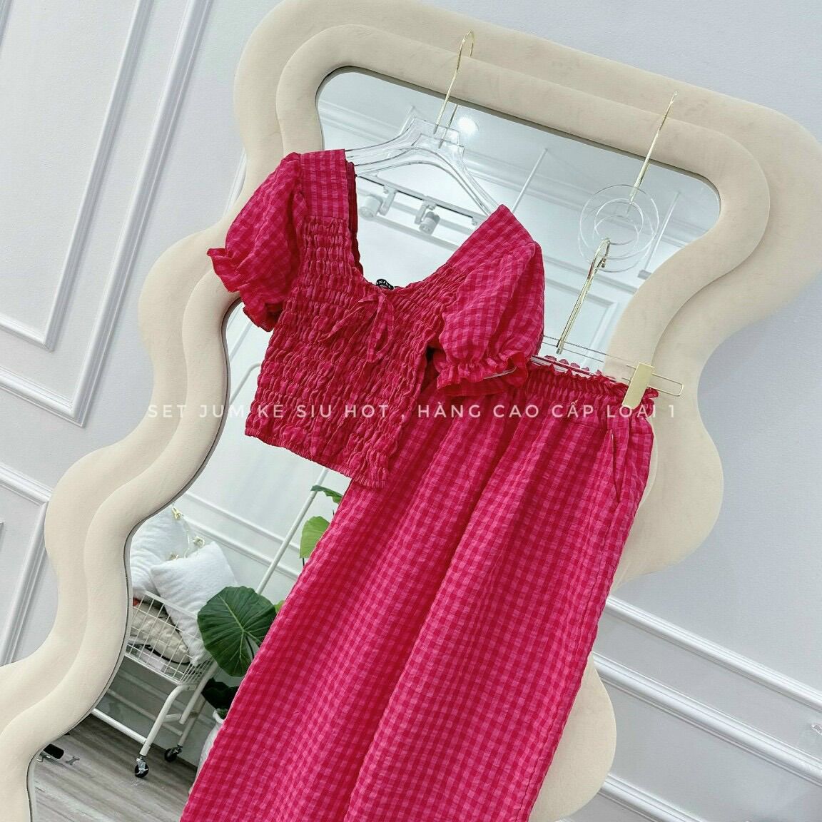 (SHOP BIGSIZE NỮ 50KG ĐẾN 90KG) set áo nhún ray bo