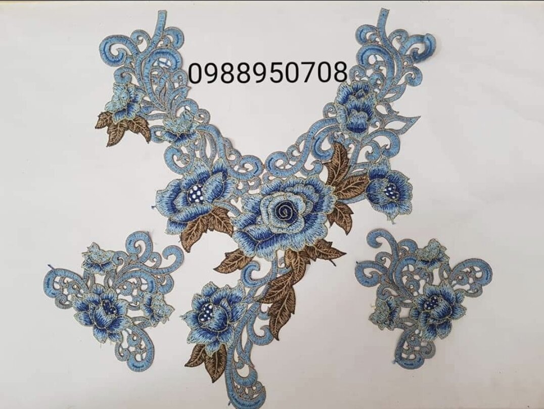 BỘ CỔ TAY 3D MAY ÁO