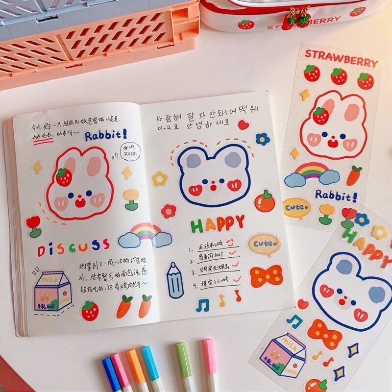Sticker chống nước hình to dễ thương 19x9cm