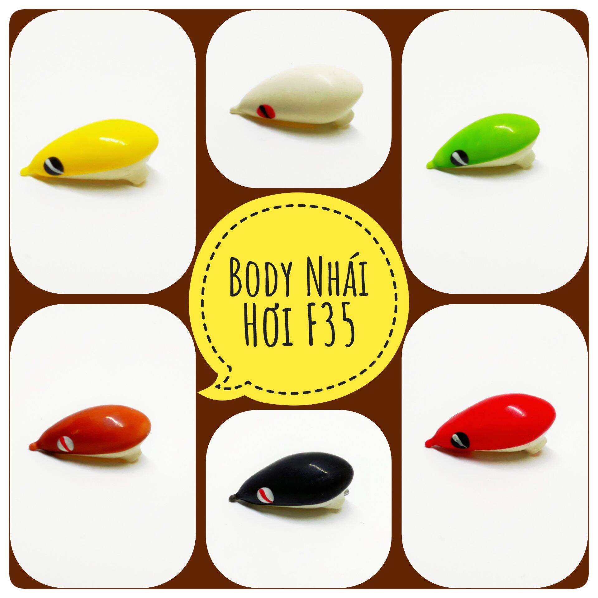 Body Nhái Hơi F35, làm Mồi Lure Nhái Hơi F35, Làm mồi cá giả, Mồi câu lure, Mồi cá giả câu cá lóc, sộp, trê, chẽm, vược