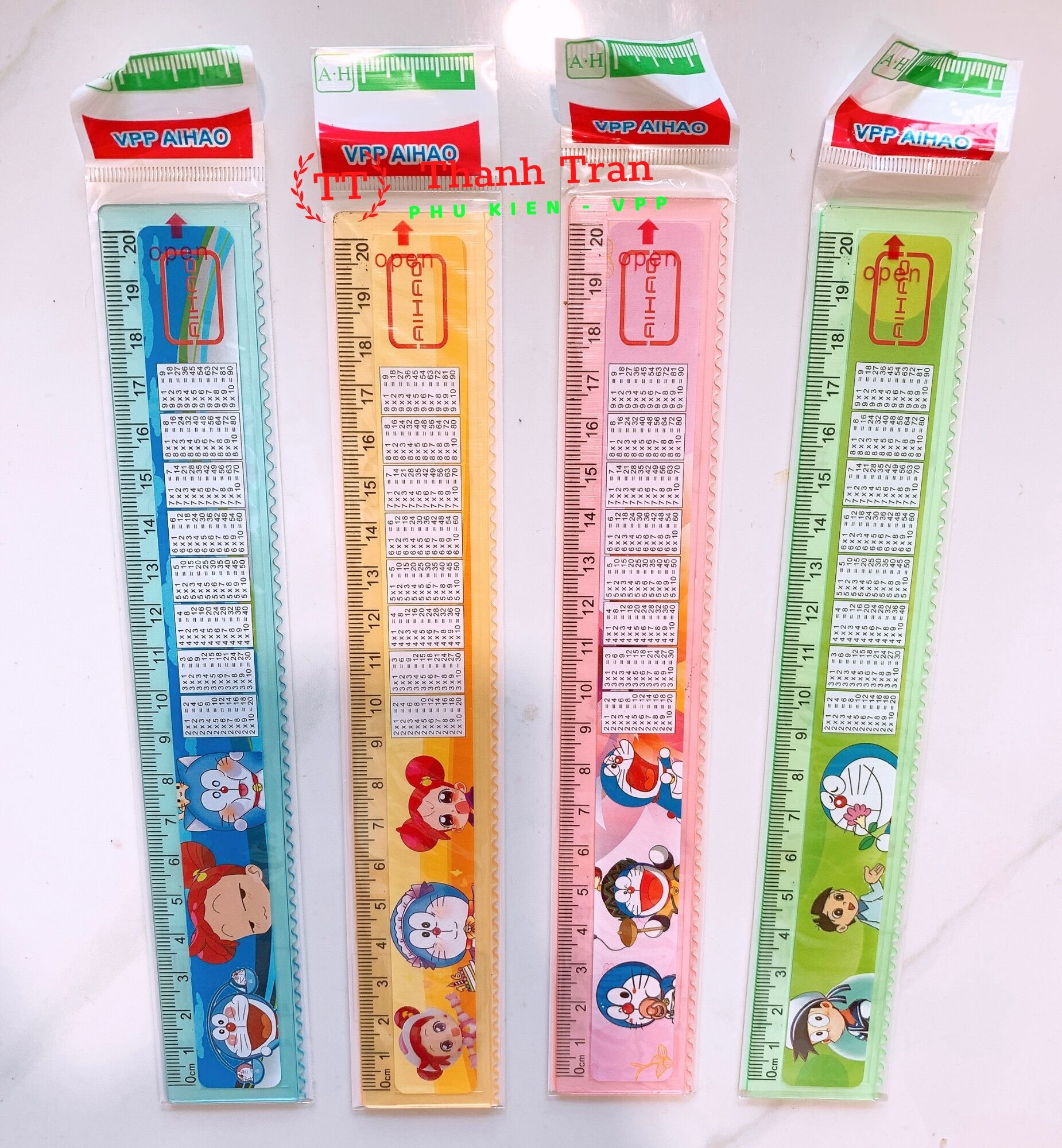 Thước kẻ in Bảng Cửu Chương dài 20cm