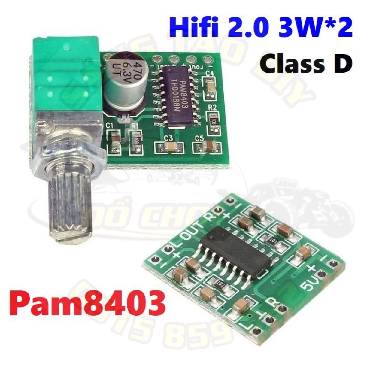Mạch Khuếch Đại Âm Thanh 2.0 Pam8403 6W Hifi Class D