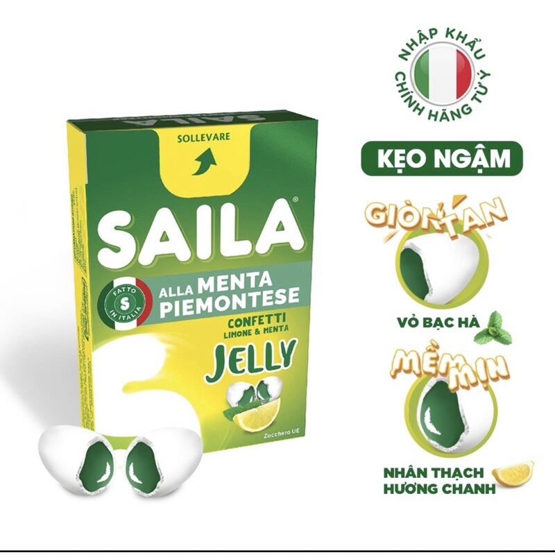 Kẹo bạc hà nhân thạch nhập khẩu Ý