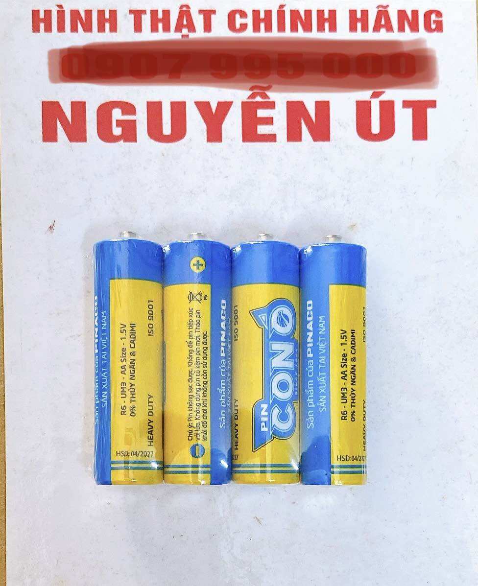 Pin con ó AA vĩ 4 viên