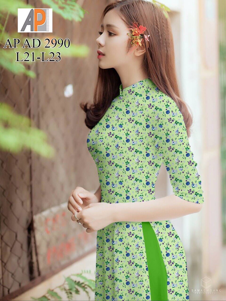 [HCM]Vải áo dài hoa nhí
