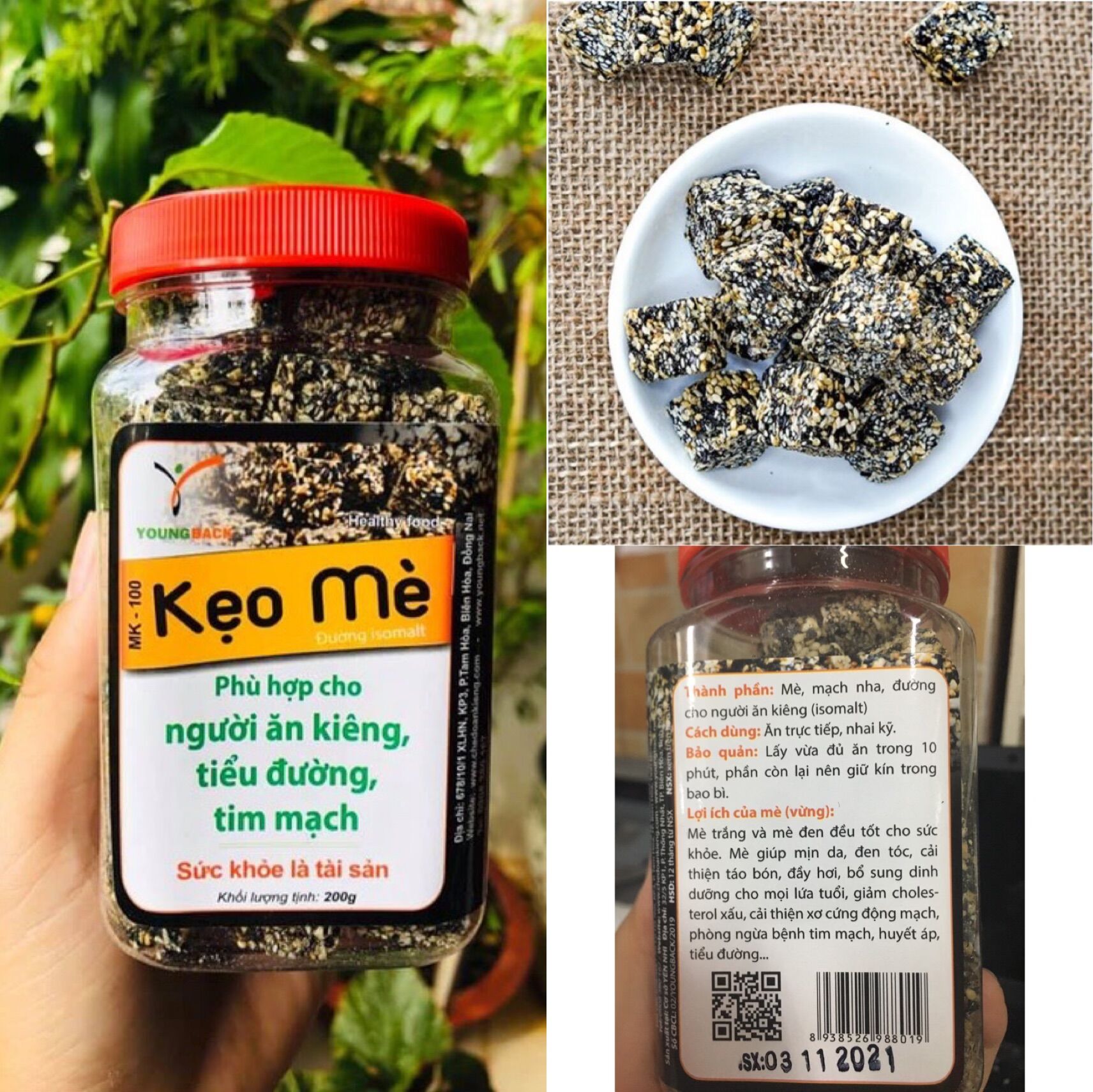 Kẹo mè đen dành cho người ăn kiêng
