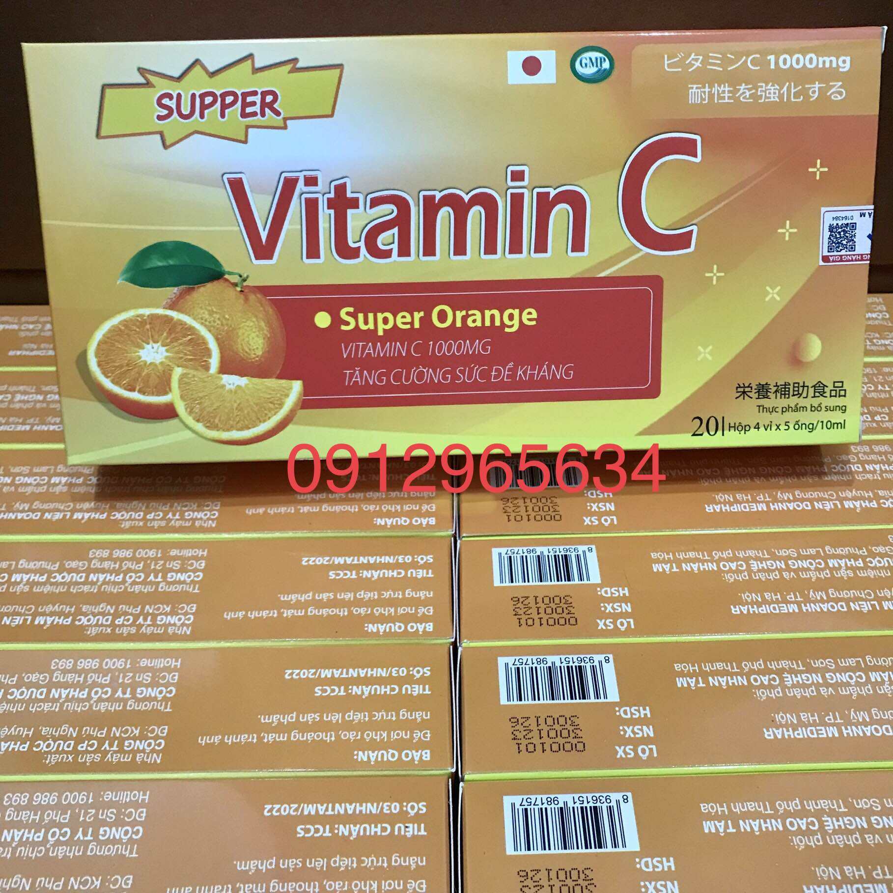 Super Orange Vitamin C 1000mg vị cam hỗ trợ bổ sung vitaminC tăng đề kháng
