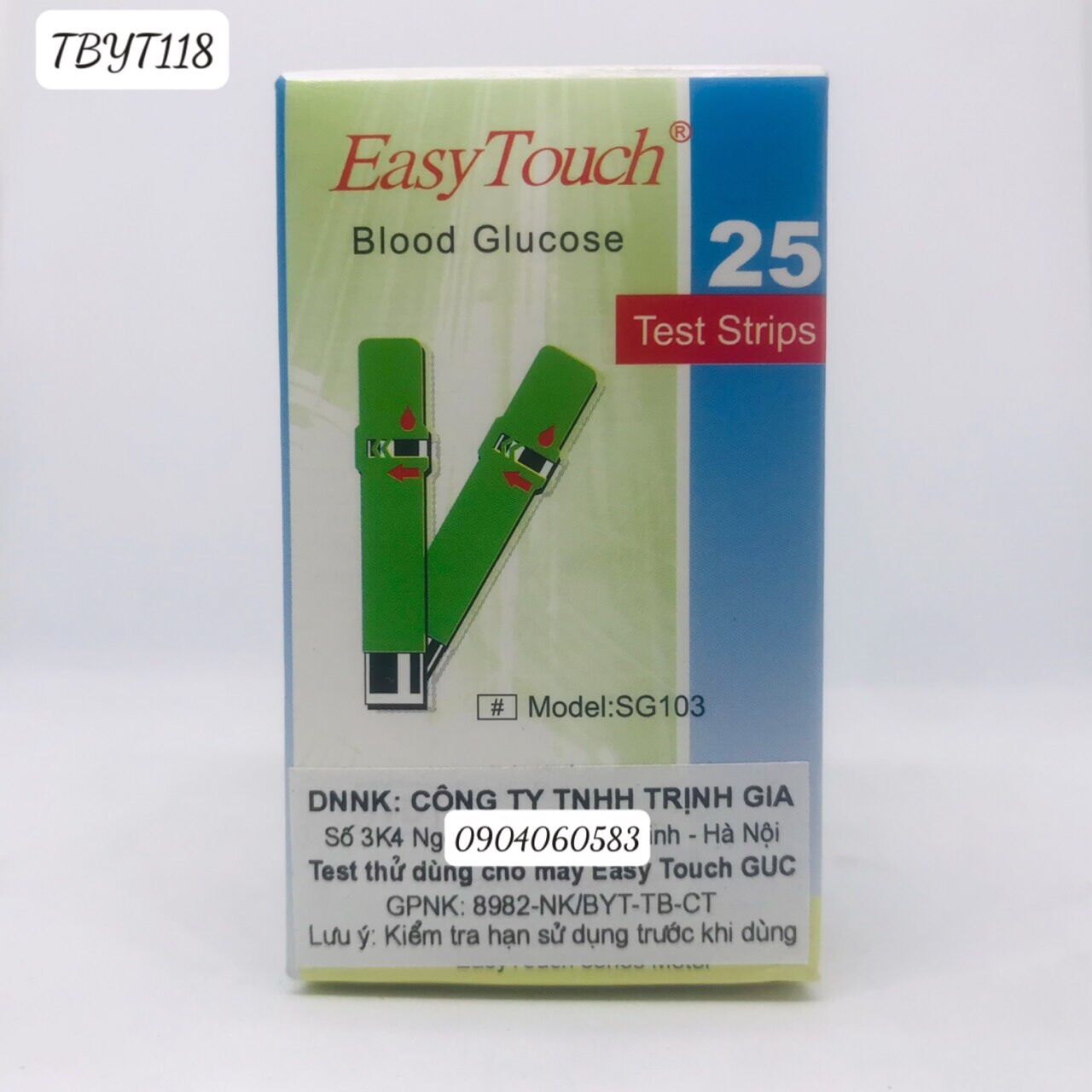Que Thử Tiểu Đường Cho Máy Đo Easy Touch GCU ET322 (25 Que)