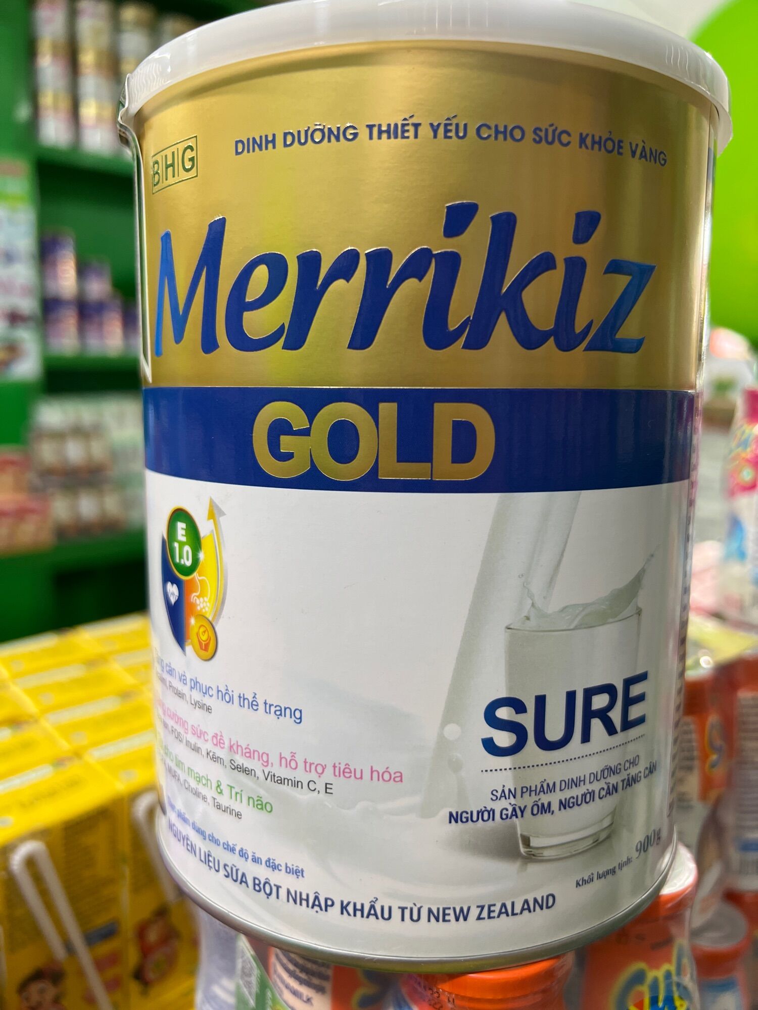 SỮA Bột MERRIKIZ GOLD SURE 900G
