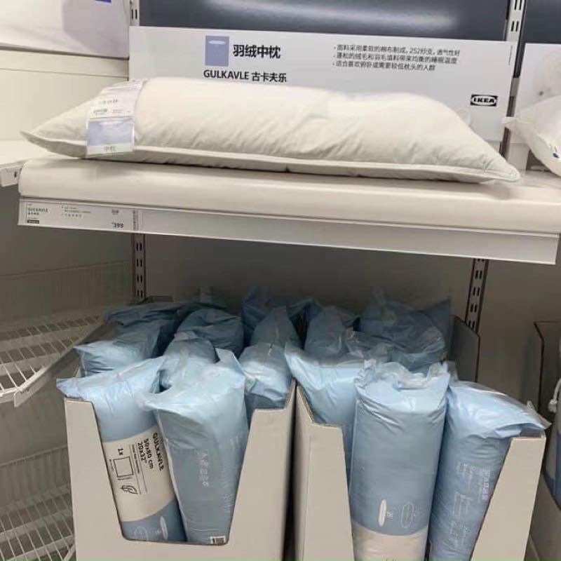 Combo 2 chiếc ruột gối lông vũ ikea cuộn xanh 45x 65cm
