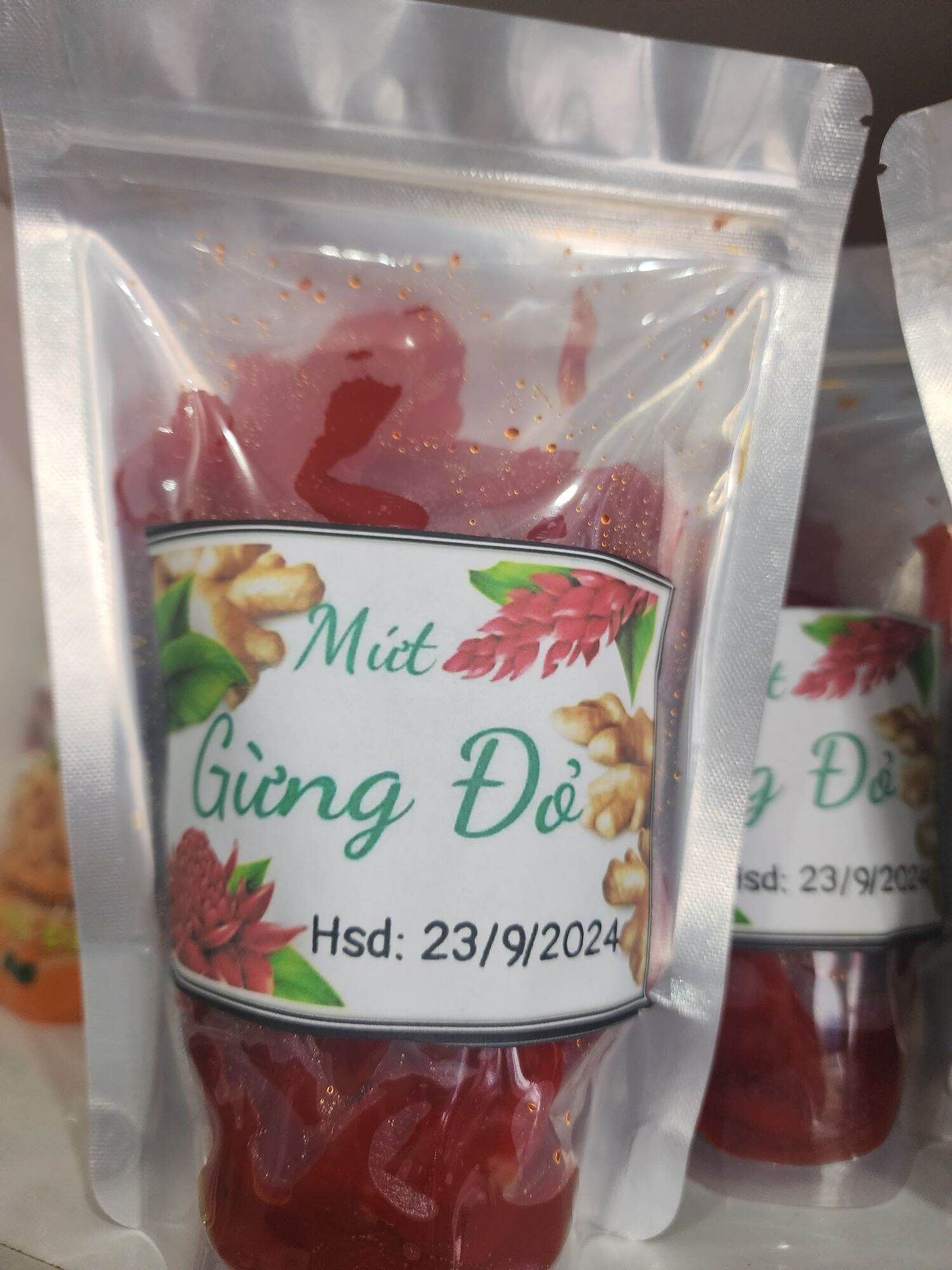 Mứt gừng đỏ 500g date mới