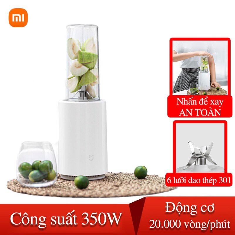 Máy xay sinh tố xiaomi mijia food processor 500ml, nặng 1.3kg, 6 lá thép, xay nhanh