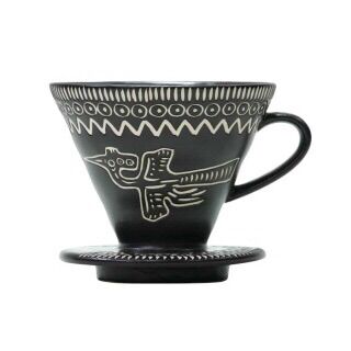 Phễu pha cà phê V60 khắc hoạ tiết trống đồng