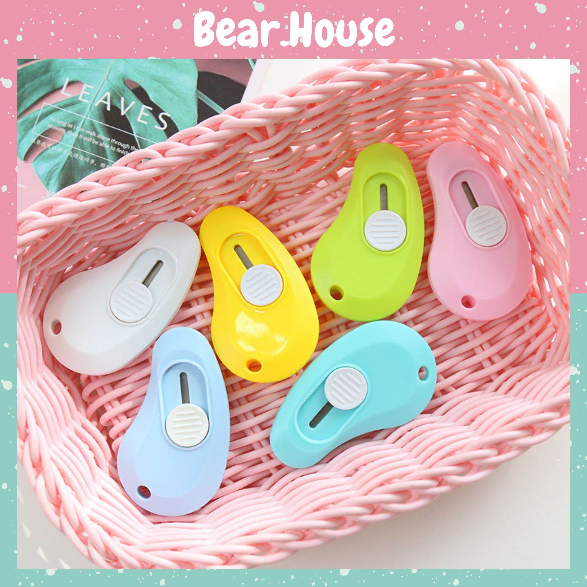 ??dao rọc giấy mini bỏ túi màu sắc pastel dễ thương bear.house