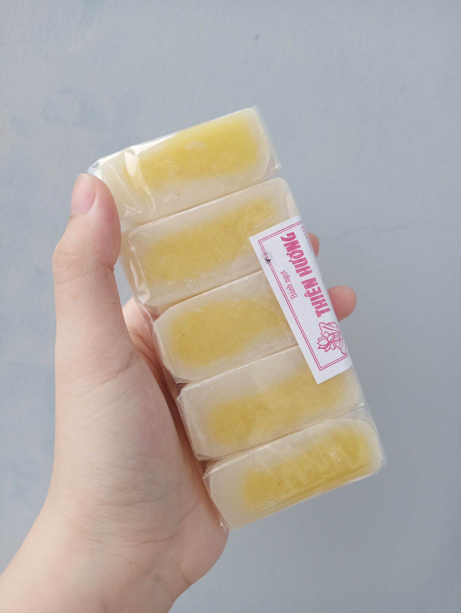 BÁNH DẺO TRẮNG NHÂN ĐẬU XANH_COMBO 5 CÂY