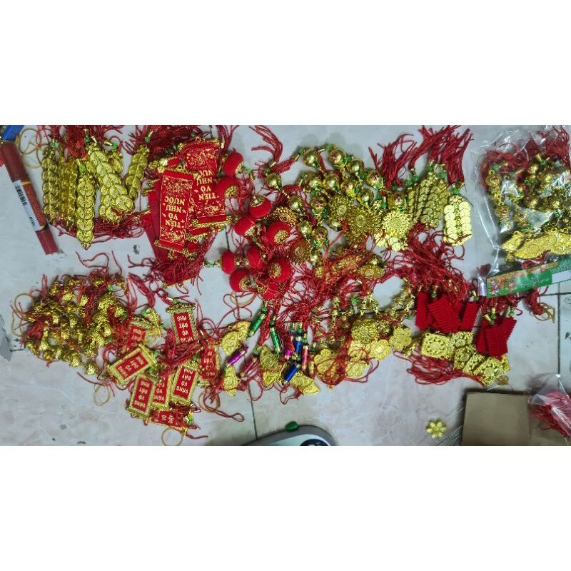 SET 10 DÂY LIỄNG TRANG TRÍ MAI ĐÀO TẾT ( TRỘN MẪU)