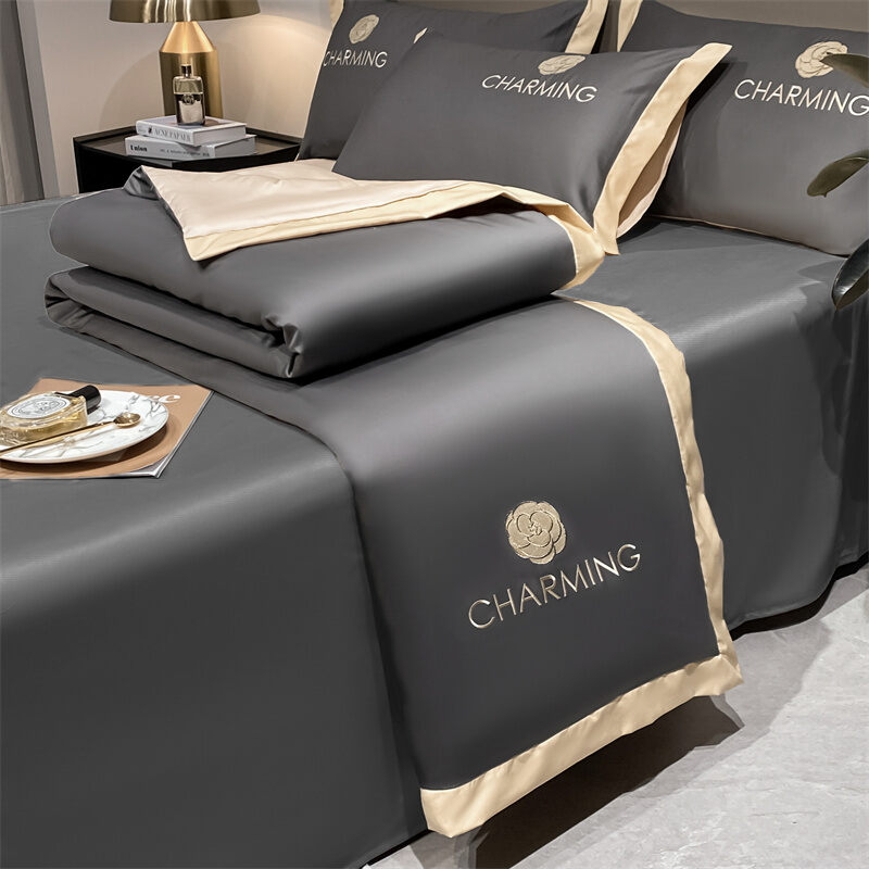 Double-Sided Tencel Silk Air Conditioning Quilt Ice Silk Washable Lightweight Summer Comforter Set Four-Piece Bedding Ensemble Giá 480,000 Đồng*Miễn phí vận chuyển