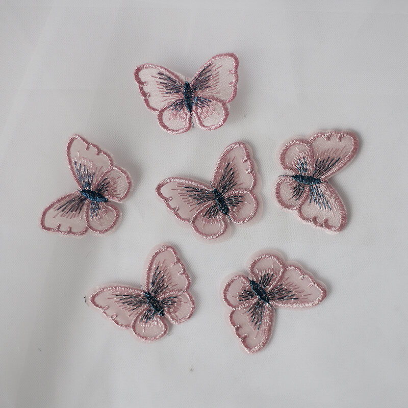 Miếng dán vải bông hoa bướm miếng dán vá lỗ thủng mũ quần áo vải organza miếng dán trang trí miếng dán vá khâu tay thêu hoa ren