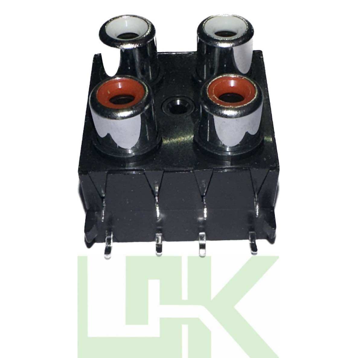 Jack AV 4 lỗ cho amply, 2 lỗ trắng 2 lỗ đỏ