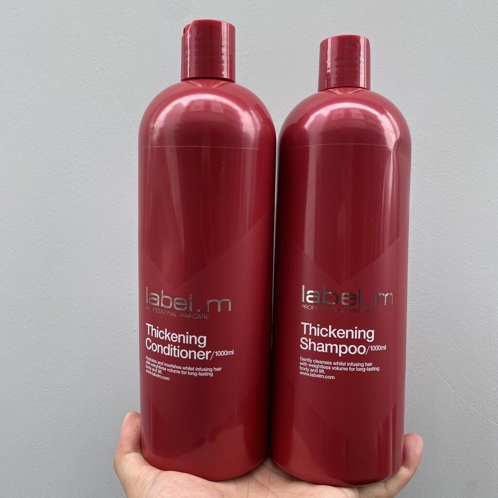 Dầu gội xả làm dày và tăng phồng tóc Label.m Thichkening 1000mlx2