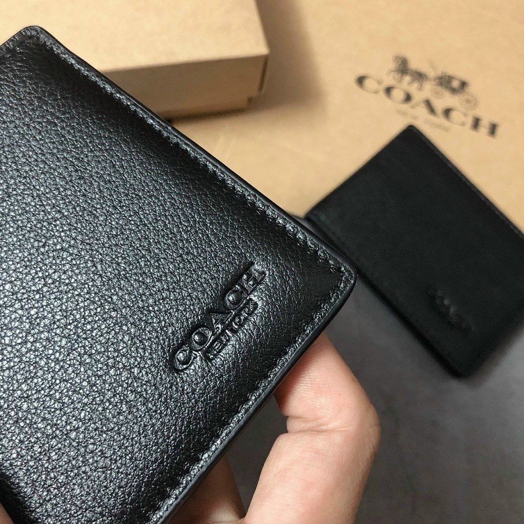Ví ngắn Coach for men da mềm xuất chuẩn