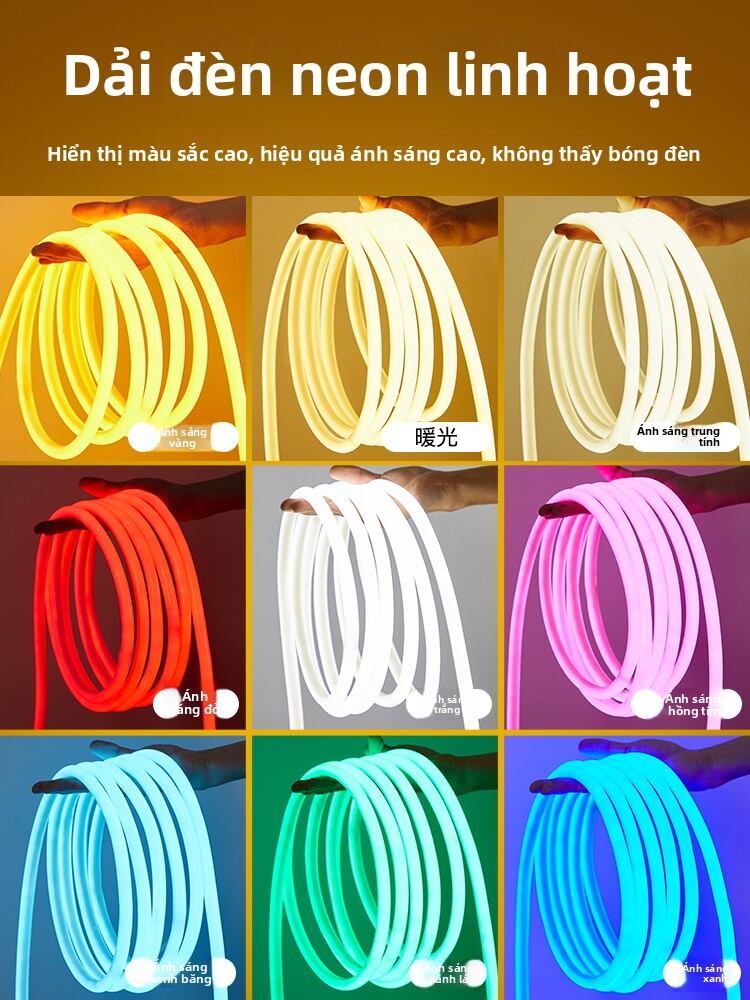 RUILUO | Dải Đèn LED Tròn Linh Hoạt để Trang Trí Ngày Năm Mới