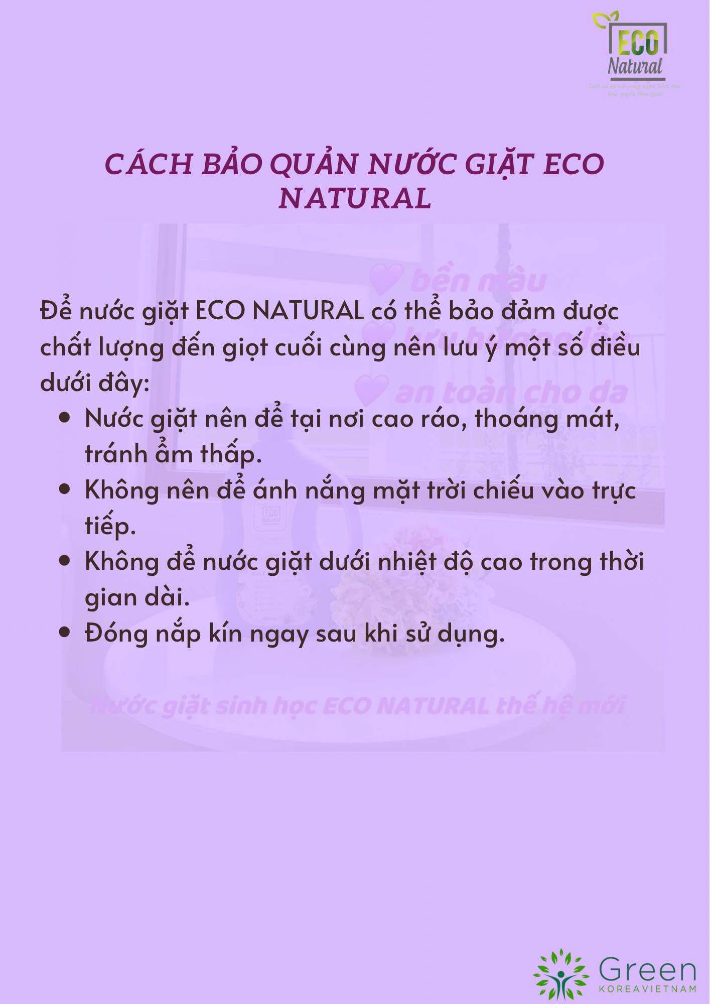 Túi Nước giặt xả ECO NATUARAL hương hoa - 2 túi 6 lít