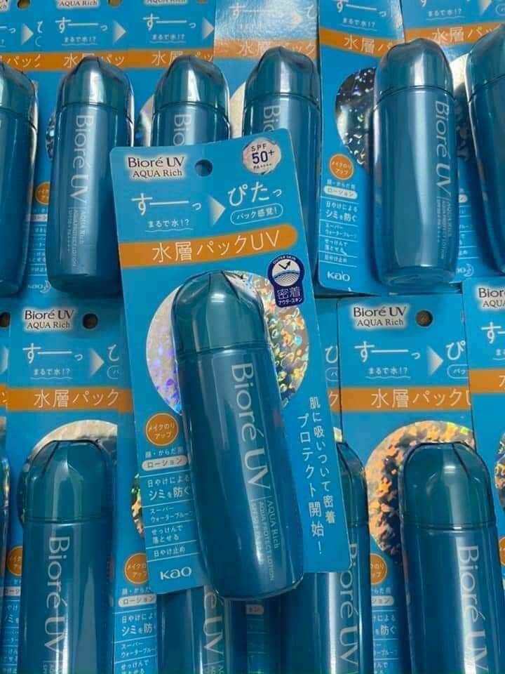 SỮA CHỐNG NẮNG BIORE UV Aqua Rich Protect Lotion 70ml- MẪU MỚI (Kem chống nắng Biore dạng sữa 70ml) Nội địa Nhật chính hãng