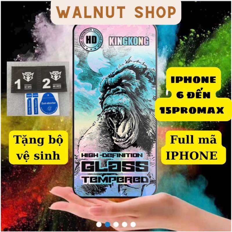 Cường lực kingkong xanh iphone || cường lực kingkong thế hệ mới siêu cứng