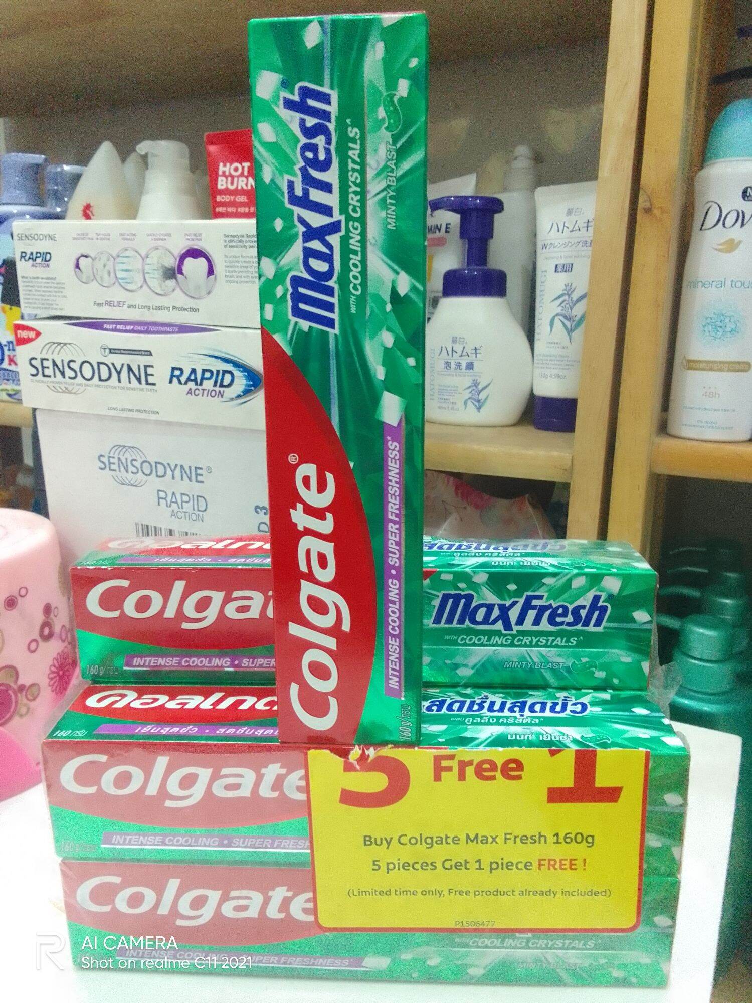 Combo 6 Kem đánh răng Colgate Maxfresh Thái Lan 160g