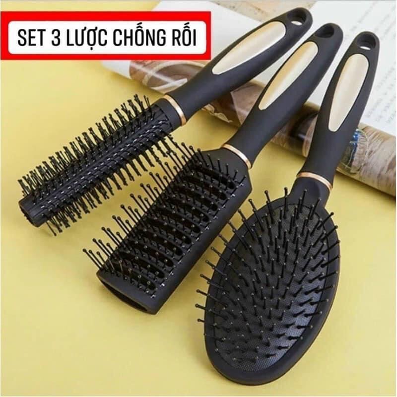 Set 3 lược chống rối cao cấp , lược chải tóc lược massage đầu