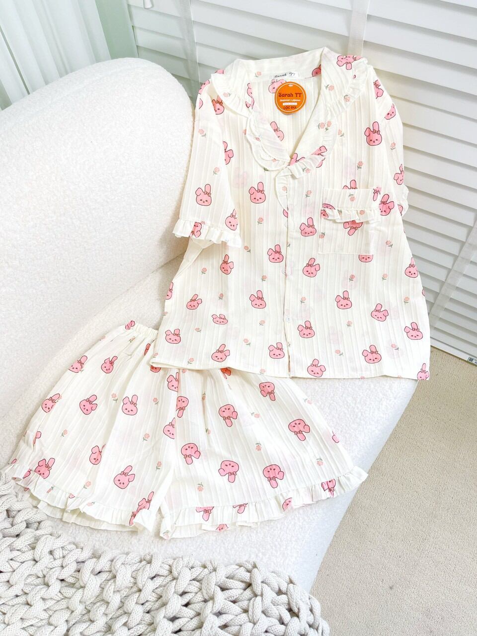 sét bộ đùi pyjama gân hình .